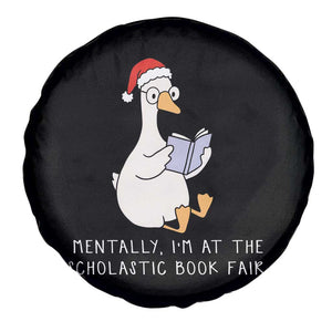 Silly Goose Bookish Christmas Spare Tire Cover Mentally I Am At The Scholastic Book Fair TS14 Print Your Wear