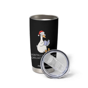 Silly Goose Bookish Christmas Tumbler Cup Mentally I Am At The Scholastic Book Fair TS14 Print Your Wear