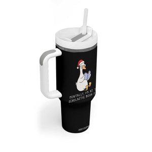 Silly Goose Bookish Christmas Tumbler With Handle Mentally I Am At The Scholastic Book Fair TS14 Print Your Wear