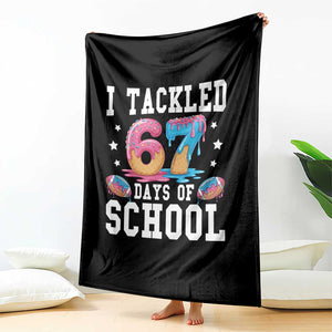 67 Days Of School Throw Blanket Six Seven Sports American Football Ice Cream Drip TS14 Print Your Wear
