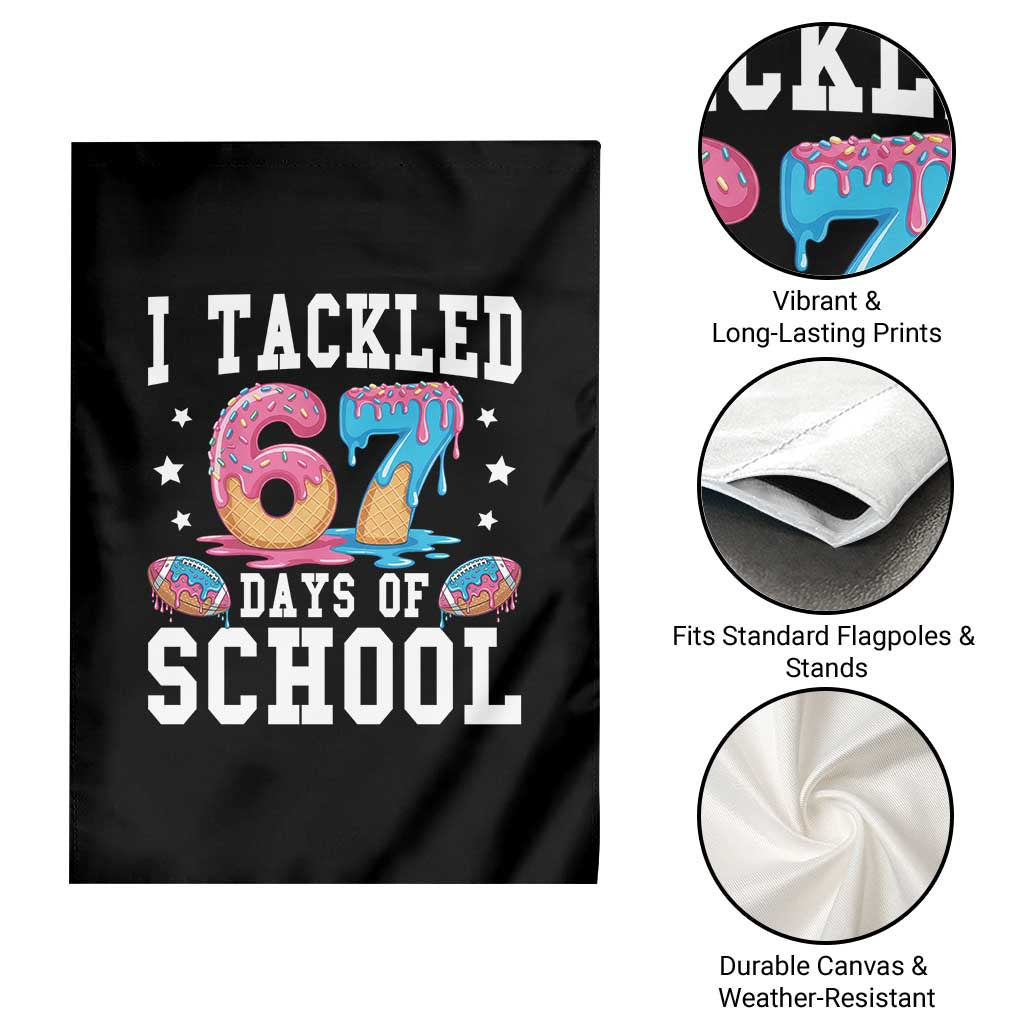 67 Days Of School Garden Flag Six Seven Sports American Football Ice Cream Drip TS14 Print Your Wear
