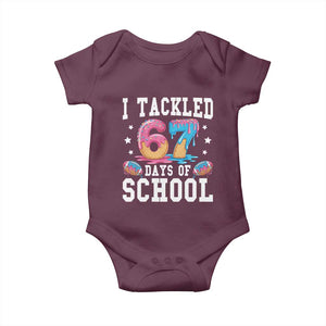 67 Days Of School Baby Onesie Six Seven Sports American Football Ice Cream Drip TS14 Maroon Print Your Wear