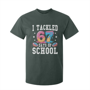 67 Days Of School T Shirt For Kid Six Seven Sports American Football Ice Cream Drip TS14 Dark Forest Green Print Your Wear