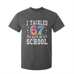 67 Days Of School T Shirt For Kid Six Seven Sports American Football Ice Cream Drip TS14 Dark Heather Print Your Wear