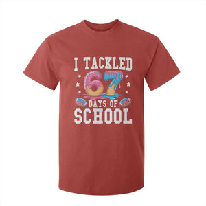 67 Days Of School T Shirt For Kid Six Seven Sports American Football Ice Cream Drip TS14 Red Print Your Wear