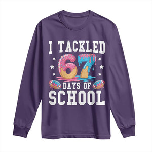 67 Days Of School Long Sleeve Shirt Six Seven Sports American Football Ice Cream Drip TS14 Purple Print Your Wear