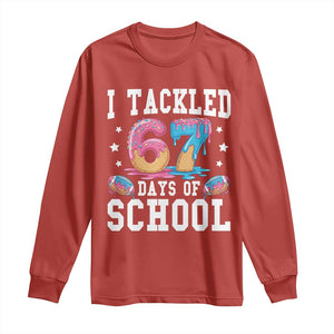 67 Days Of School Long Sleeve Shirt Six Seven Sports American Football Ice Cream Drip TS14 Red Print Your Wear