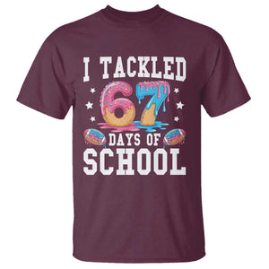 67 Days Of School T Shirt Six Seven Sports American Football Ice Cream Drip TS14 Maroon Print Your Wear