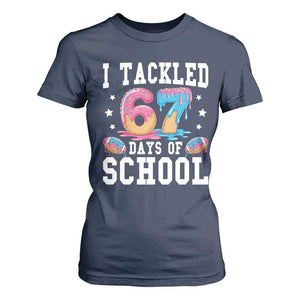 67 Days Of School T Shirt For Women Six Seven Sports American Football Ice Cream Drip TS14 Navy Print Your Wear