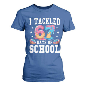 67 Days Of School T Shirt For Women Six Seven Sports American Football Ice Cream Drip TS14 Royal Blue Print Your Wear