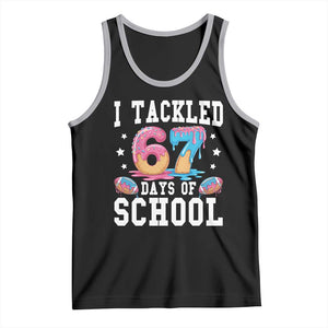 67 Days Of School Tank Top Six Seven Sports American Football Ice Cream Drip TS14 Black Athletic Heather Print Your Wear