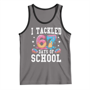 67 Days Of School Tank Top Six Seven Sports American Football Ice Cream Drip TS14 Deep Heather Black Print Your Wear