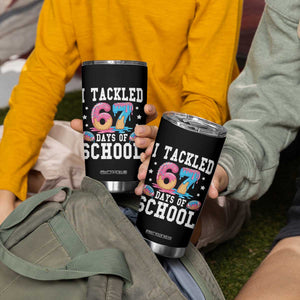 67 Days Of School Tumbler Cup Six Seven Sports American Football Ice Cream Drip TS14 Print Your Wear