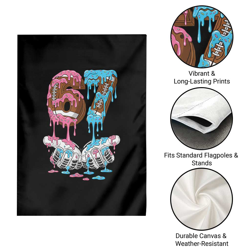 67 Football Meme Garden Flag Six Seven Sports American Football Ice Cream Drip TS14 Print Your Wear