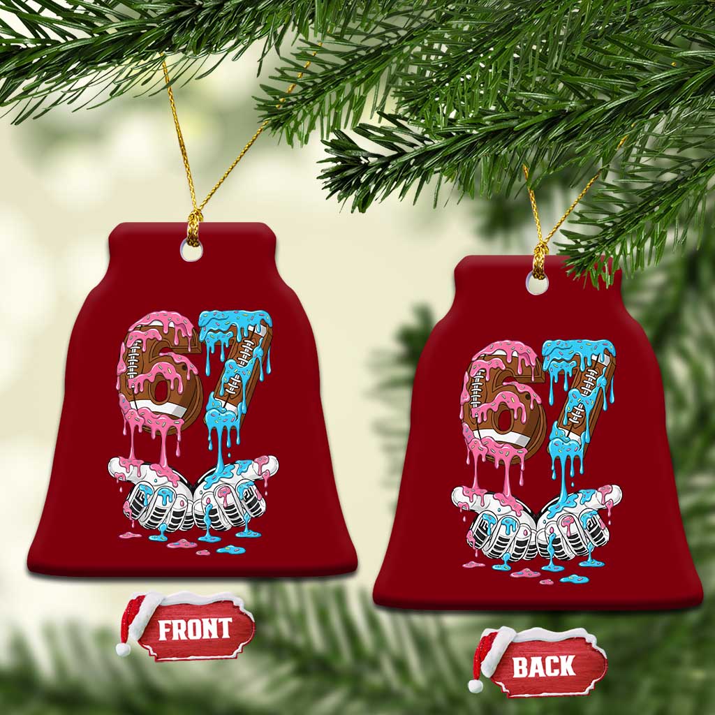 67 Football Meme Ceramic Ornament Six Seven Sports American Football Ice Cream Drip TS14 Print Your Wear