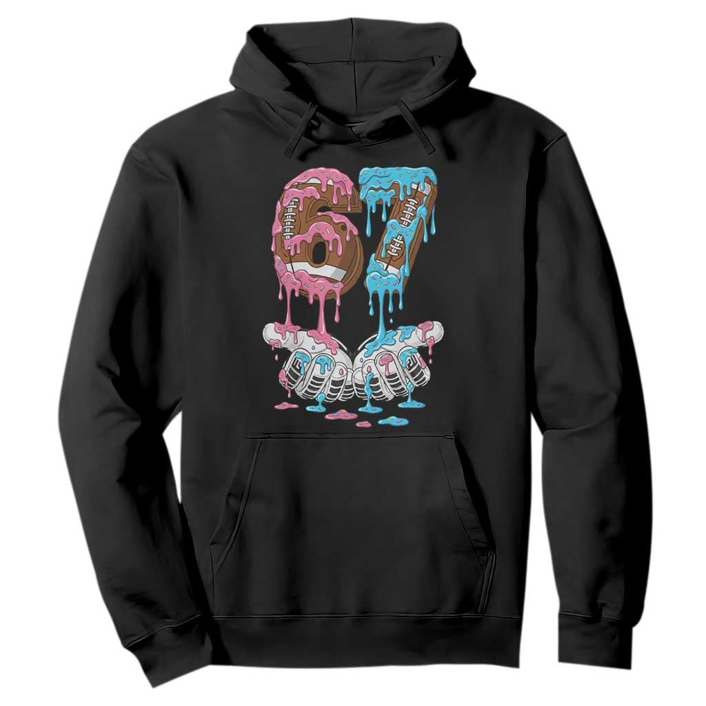 67 Football Meme Hoodie Six Seven Sports American Football Ice Cream Drip TS14 Black Print Your Wear