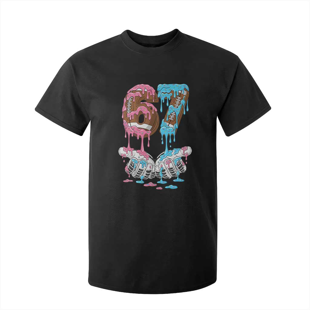 67 Football Meme T Shirt For Kid Six Seven Sports American Football Ice Cream Drip TS14 Black Print Your Wear