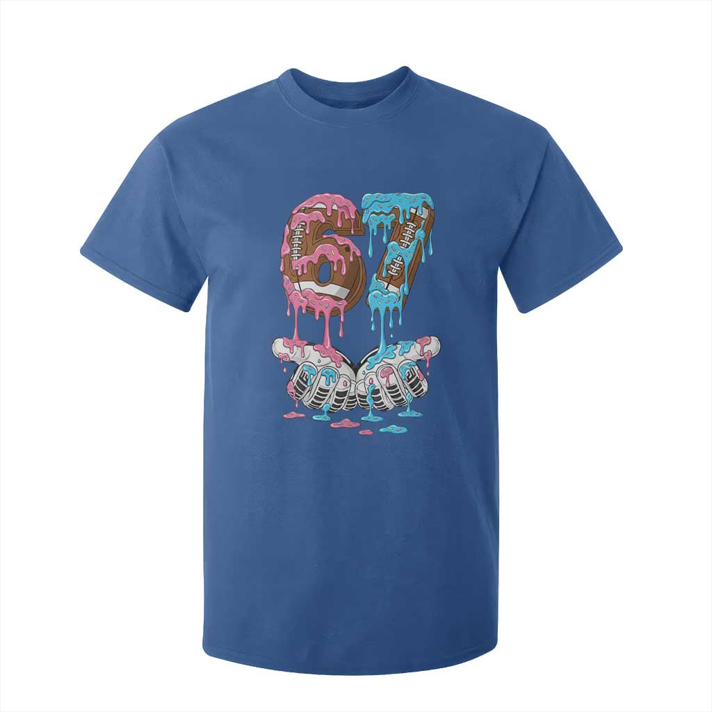 67 Football Meme T Shirt For Kid Six Seven Sports American Football Ice Cream Drip TS14 Royal Blue Print Your Wear