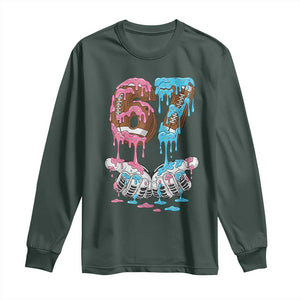 67 Football Meme Long Sleeve Shirt Six Seven Sports American Football Ice Cream Drip TS14 Dark Forest Green Print Your Wear