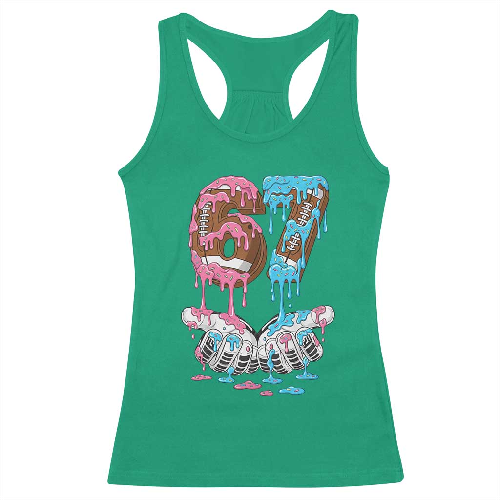 67 Football Meme Racerback Tank Top Six Seven Sports American Football Ice Cream Drip TS14 Irish Green Print Your Wear