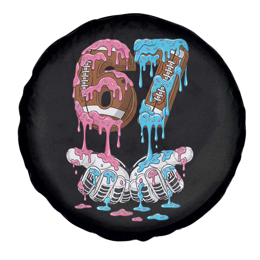 67 Football Meme Spare Tire Cover Six Seven Sports American Football Ice Cream Drip TS14 Print Your Wear
