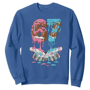 67 Football Meme Sweatshirt Six Seven Sports American Football Ice Cream Drip TS14 Royal Blue Print Your Wear