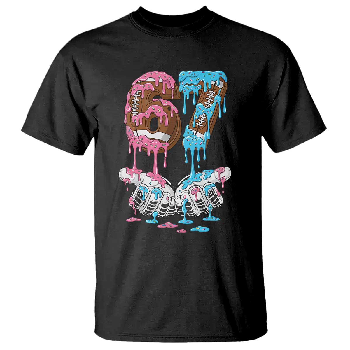 67 Football Meme T Shirt Six Seven Sports American Football Ice Cream Drip TS14 Black Print Your Wear