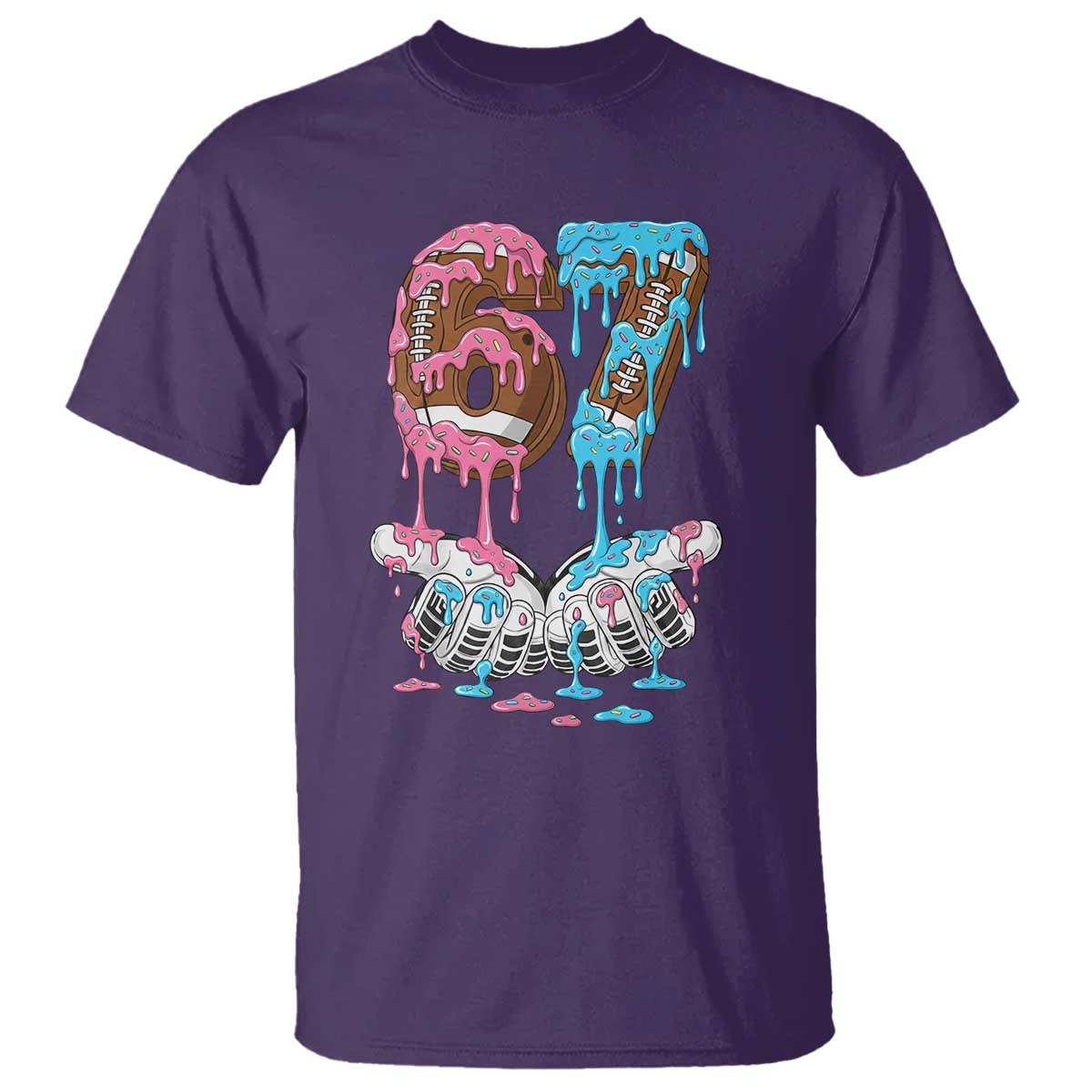 67 Football Meme T Shirt Six Seven Sports American Football Ice Cream Drip TS14 Purple Print Your Wear