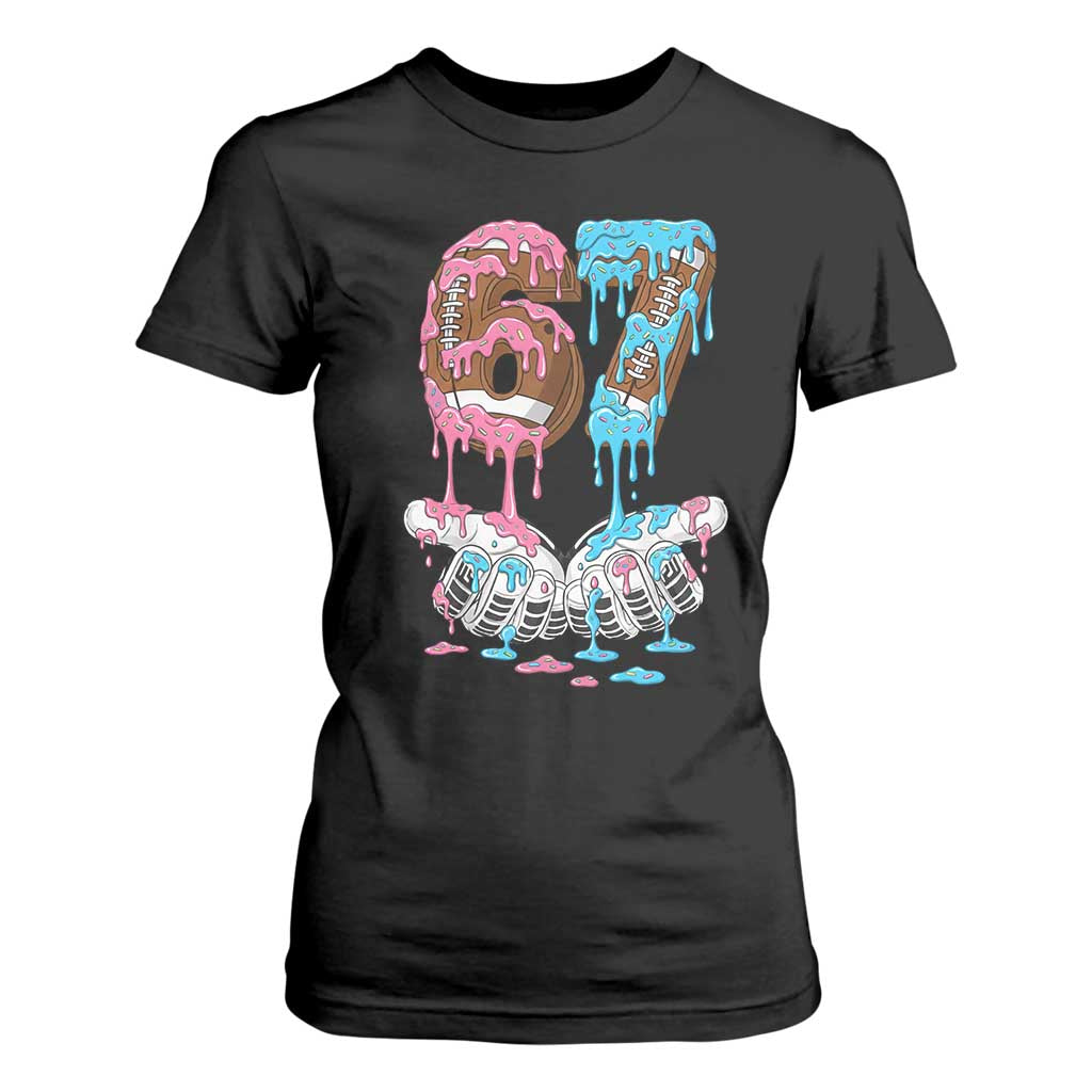 67 Football Meme T Shirt For Women Six Seven Sports American Football Ice Cream Drip TS14 Black Print Your Wear