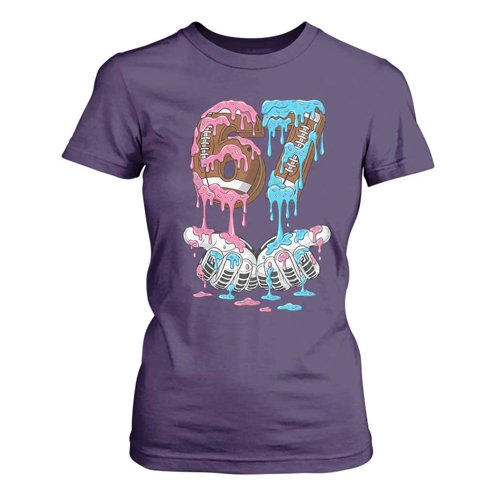 67 Football Meme T Shirt For Women Six Seven Sports American Football Ice Cream Drip TS14 Purple Print Your Wear