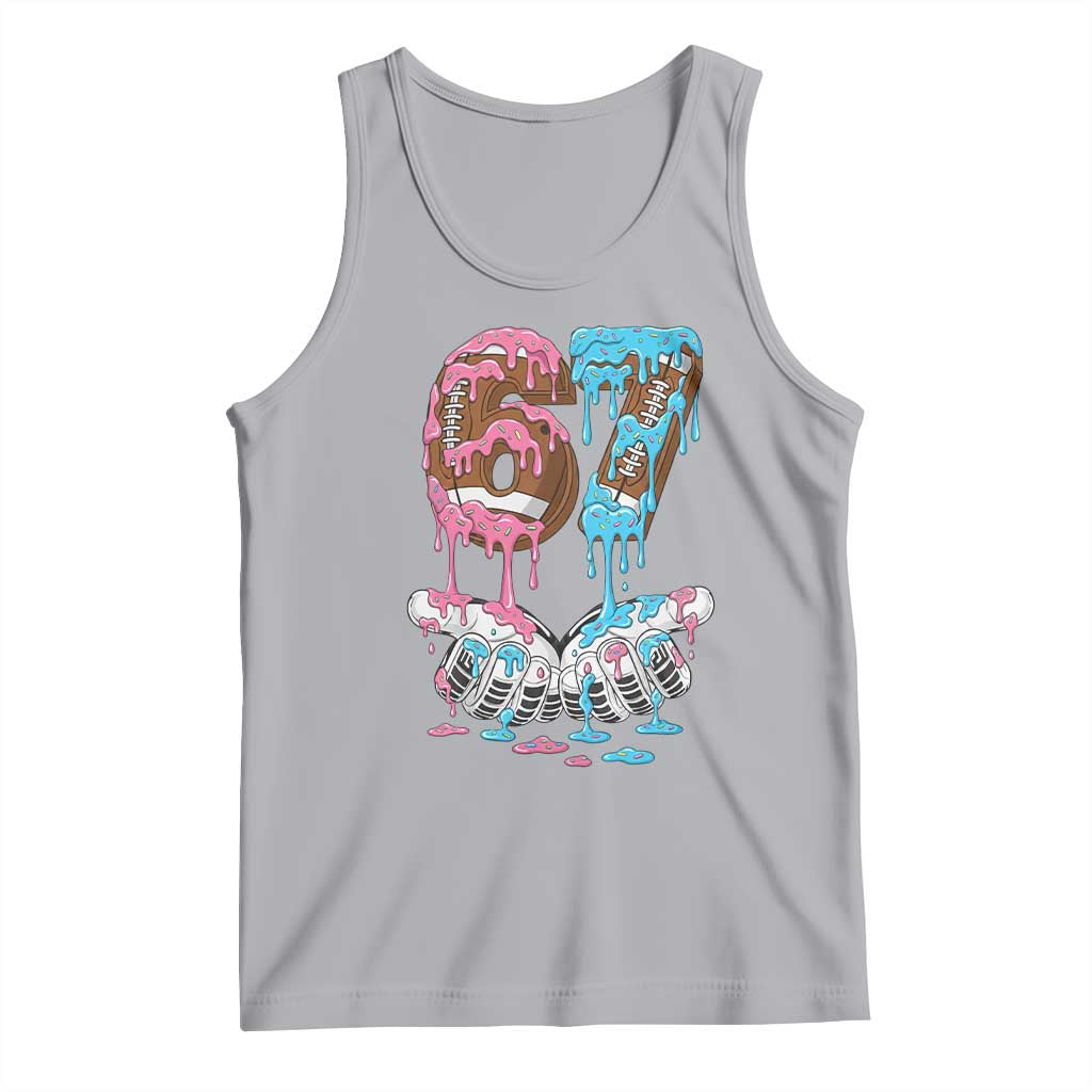 67 Football Meme Tank Top Six Seven Sports American Football Ice Cream Drip TS14 Athletic Heather Print Your Wear