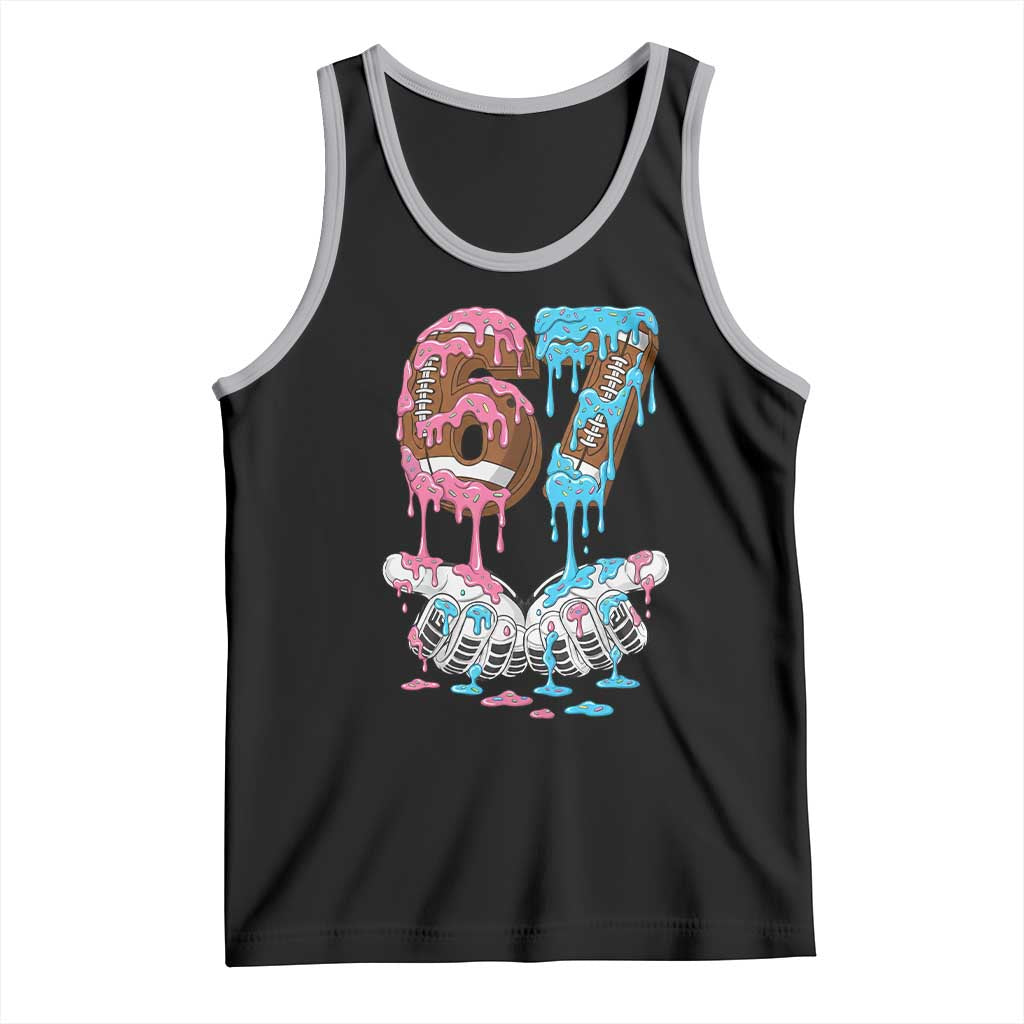 67 Football Meme Tank Top Six Seven Sports American Football Ice Cream Drip TS14 Black Athletic Heather Print Your Wear