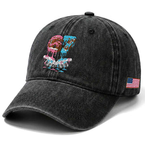 67 Football Meme Washed Cotton Baseball Cap Six Seven Sports American Football Ice Cream Drip TS14 Print Your Wear