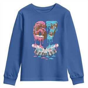 67 Football Meme Youth Sweatshirt Six Seven Sports American Football Ice Cream Drip TS14 Royal Blue Print Your Wear
