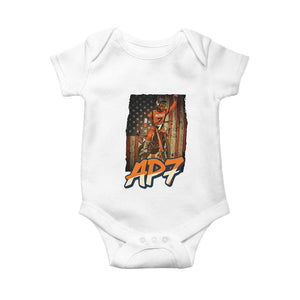 Dirt Bike American Flag Baby Onesie TS14 White Print Your Wear