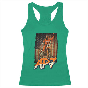 Dirt Bike American Flag Racerback Tank Top TS14 Irish Green Print Your Wear