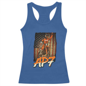 Dirt Bike American Flag Racerback Tank Top TS14 Royal Blue Print Your Wear