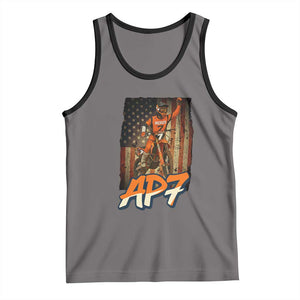 Dirt Bike American Flag Tank Top TS14 Deep Heather Black Print Your Wear