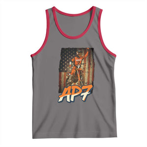 Dirt Bike American Flag Tank Top TS14 Deep Heather Red Print Your Wear