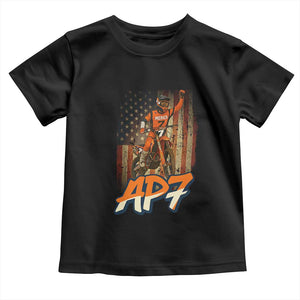 Dirt Bike American Flag Toddler T Shirt TS14 Black Print Your Wear