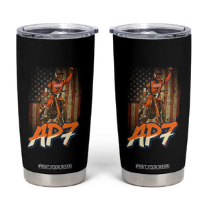 Dirt Bike American Flag Tumbler Cup TS14 Black Print Your Wear