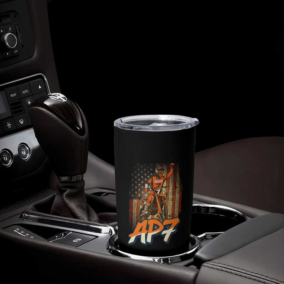 Dirt Bike American Flag Tumbler Cup TS14 Print Your Wear