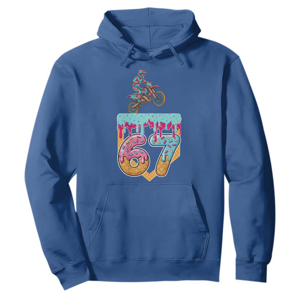 67 Six Seven Meme Hoodie Funny Dirt Bike Motocross Ice Cream Drip TS14 Royal Blue Print Your Wear
