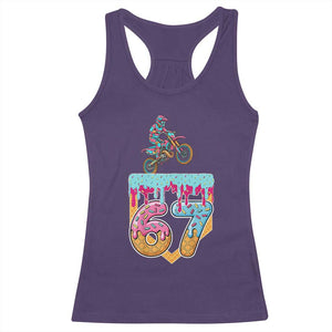67 Six Seven Meme Racerback Tank Top Funny Dirt Bike Motocross Ice Cream Drip TS14 Purple Print Your Wear