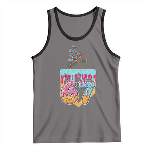 67 Six Seven Meme Tank Top Funny Dirt Bike Motocross Ice Cream Drip TS14 Deep Heather Black Print Your Wear
