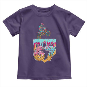 67 Six Seven Meme Toddler T Shirt Funny Dirt Bike Motocross Ice Cream Drip TS14 Purple Print Your Wear