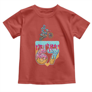 67 Six Seven Meme Toddler T Shirt Funny Dirt Bike Motocross Ice Cream Drip TS14 Red Print Your Wear