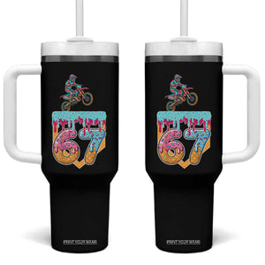 67 Six Seven Meme Tumbler With Handle Funny Dirt Bike Motocross Ice Cream Drip TS14 One Size: 40 oz Black Print Your Wear