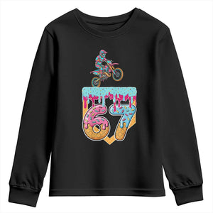 67 Six Seven Meme Youth Sweatshirt Funny Dirt Bike Motocross Ice Cream Drip TS14 Black Print Your Wear