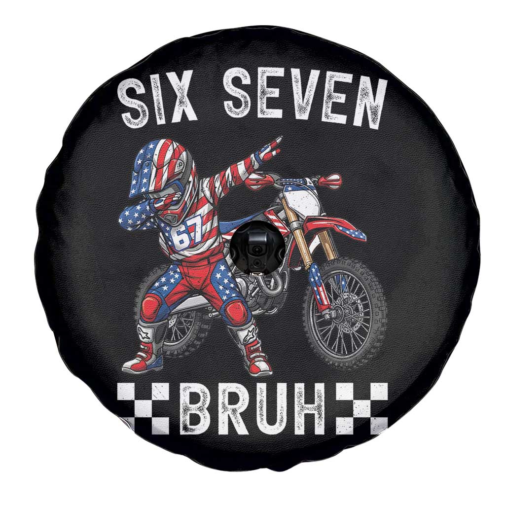 67 Bruh Meme Spare Tire Cover Funny Six Seven Dirt Bike Patriotic American Flag TS14 Print Your Wear